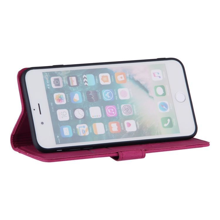 Reverse Buckle Horizontal Flip PU Leather Case with Holder & Card Slot & Wallet For iPhone 8 Plus / 7 Plus