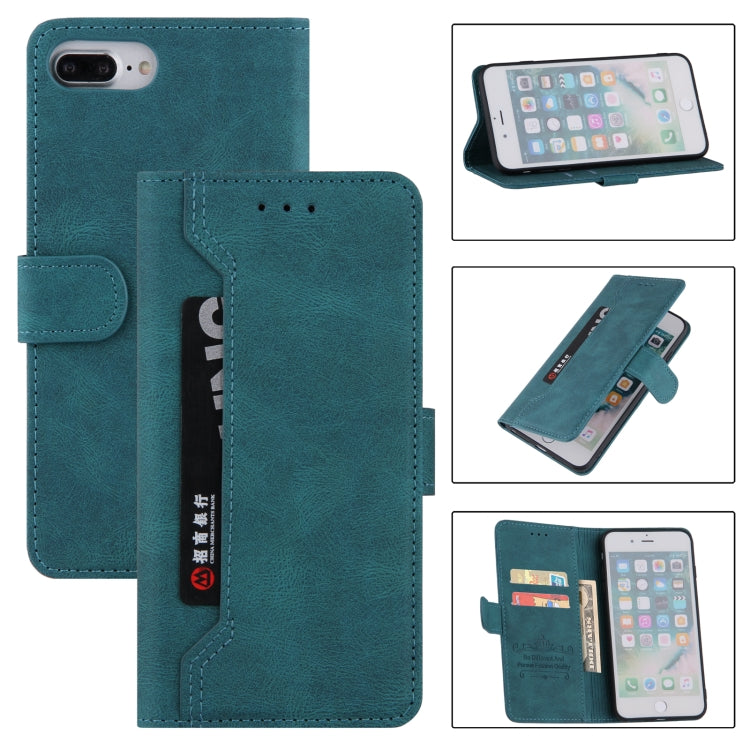 Reverse Buckle Horizontal Flip PU Leather Case with Holder & Card Slot & Wallet For iPhone 8 Plus / 7 Plus