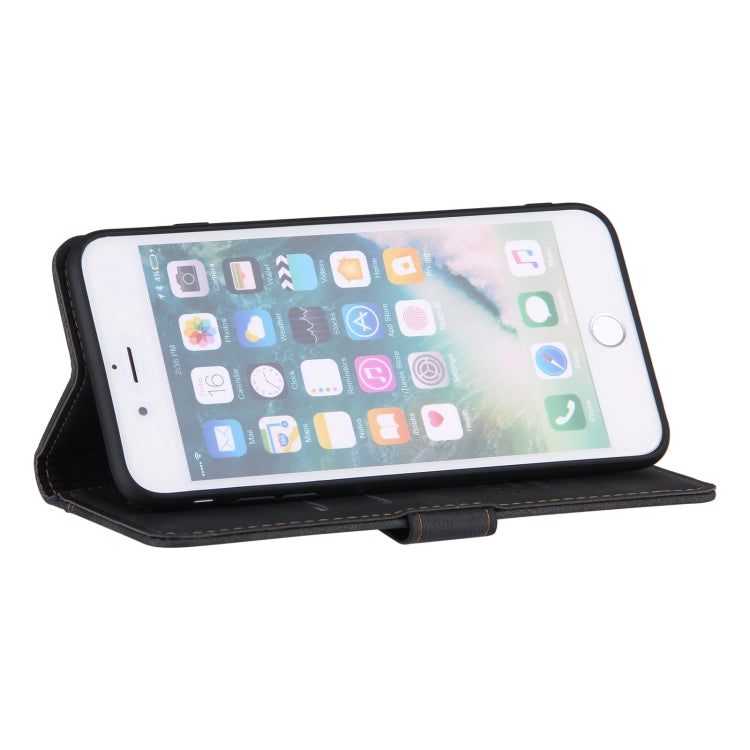 Reverse Buckle Horizontal Flip PU Leather Case with Holder & Card Slot & Wallet For iPhone 8 Plus / 7 Plus