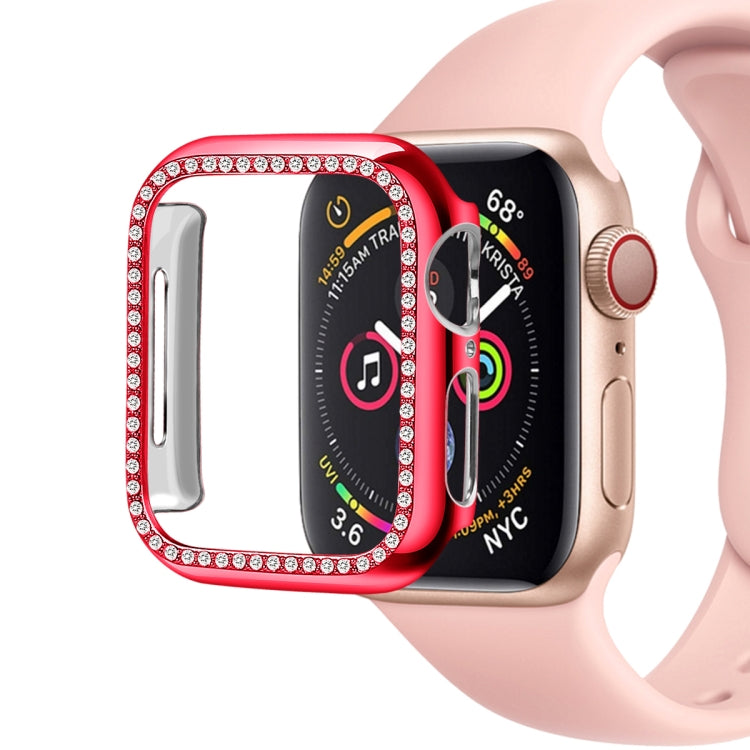 For Apple Watch Series 6 & SE & 5 & 4 40mm / 3 & 2 & 1 38mm PC Diamond Smart Watch Protective Case
