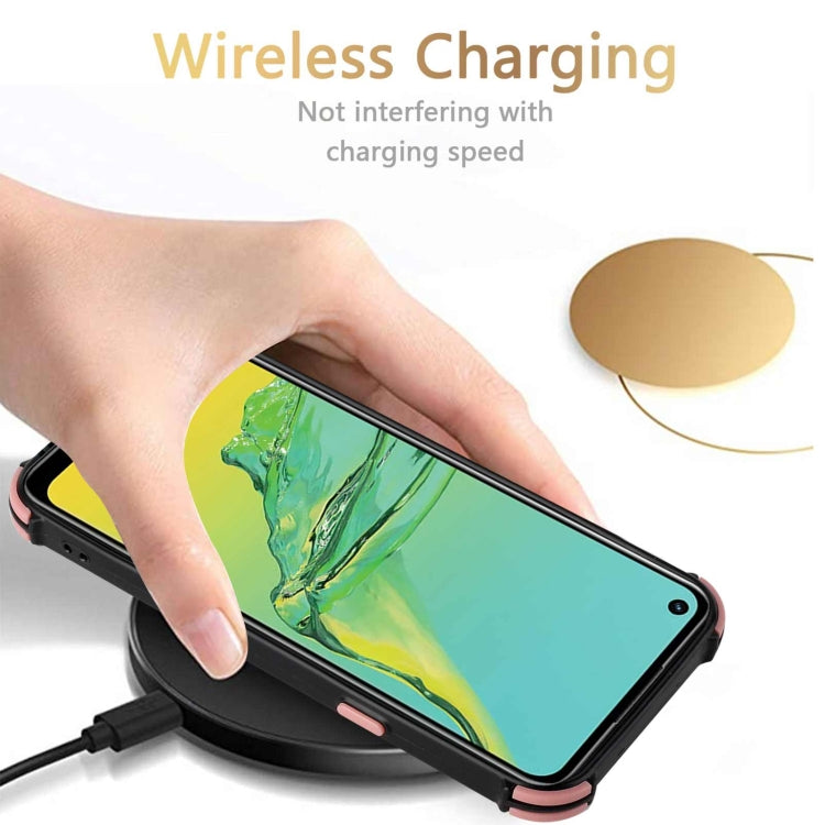 For OPPO A53 / A33 2020 / A32 Dream PU + TPU Four-corner Shockproof Back Cover Case with Card Slots & Holder