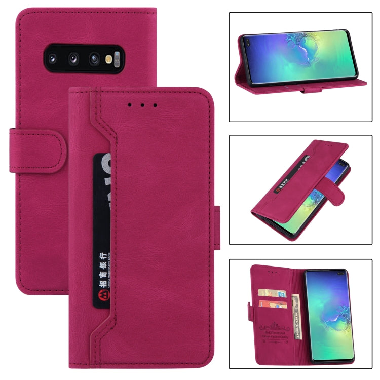 For Samsung Galaxy S10+ Reverse Buckle Horizontal Flip PU Leather Case with Holder & Card Slot & Wallet