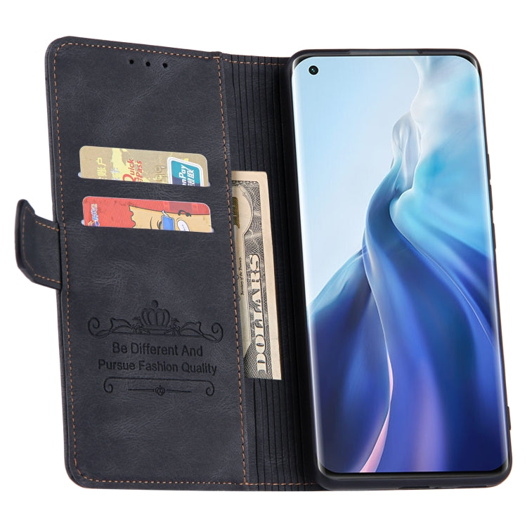 For Xiaomi Mi 11 Lite Reverse Buckle Horizontal Flip PU Leather Case with Holder & Card Slot & Wallet