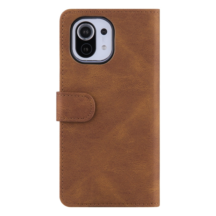 For Xiaomi Mi 11 Reverse Buckle Horizontal Flip PU Leather Case with Holder & Card Slot & Wallet