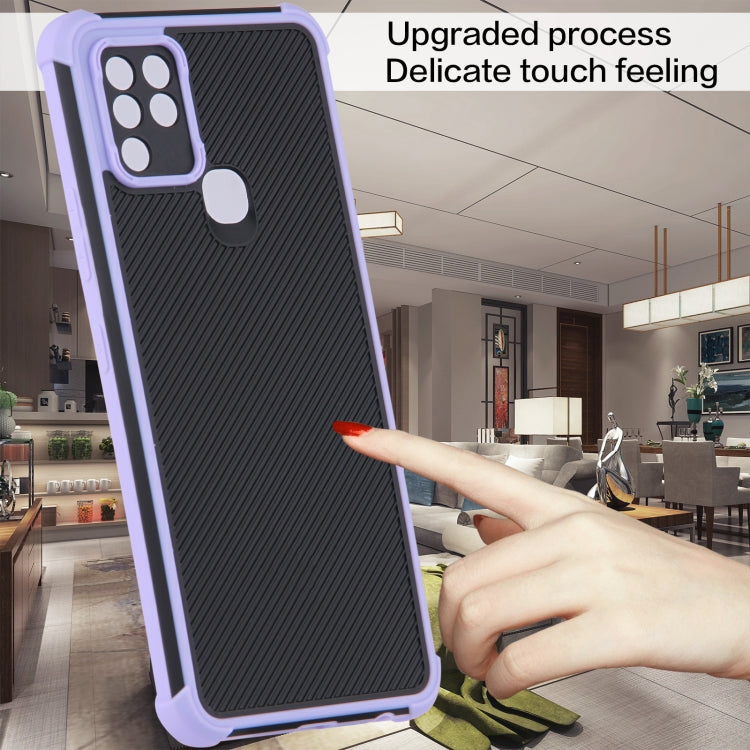 For Infinix Hot 10 Eagle Eye Armor Dual-color Shockproof TPU + PC Protective Case