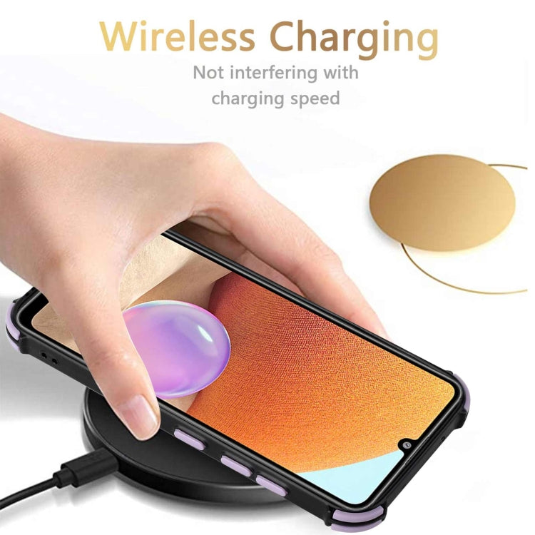 For Samsung Galaxy A32 4G Dream PU + TPU Four-corner Shockproof Back Cover Case with Card Slots & Holder