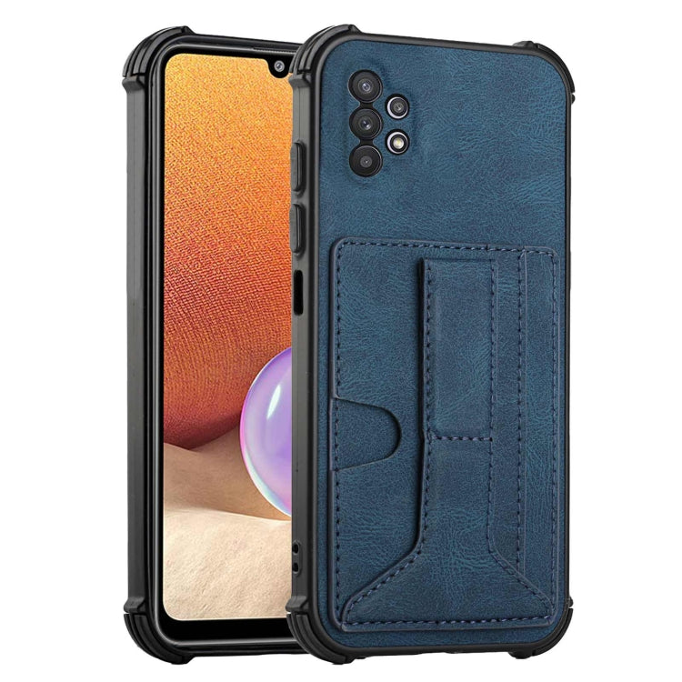 For Samsung Galaxy A32 4G Dream PU + TPU Four-corner Shockproof Back Cover Case with Card Slots & Holder