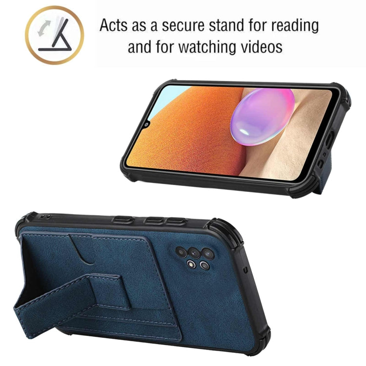 For Samsung Galaxy A32 4G Dream PU + TPU Four-corner Shockproof Back Cover Case with Card Slots & Holder