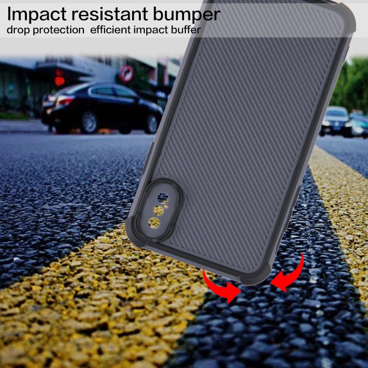 For iPhone X / XS Eagle Eye Armor Dual-color Shockproof TPU + PC Protective Case