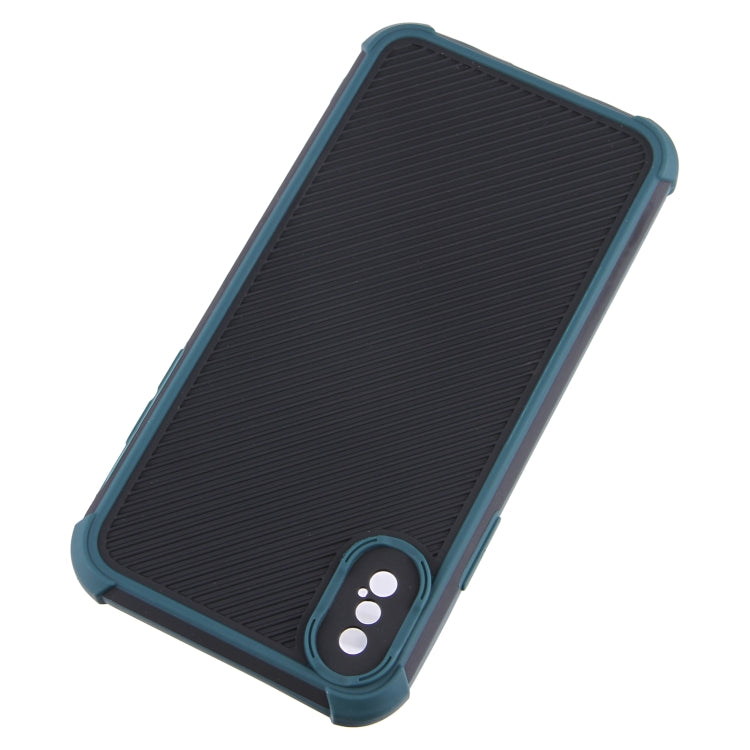 For iPhone X / XS Eagle Eye Armor Dual-color Shockproof TPU + PC Protective Case