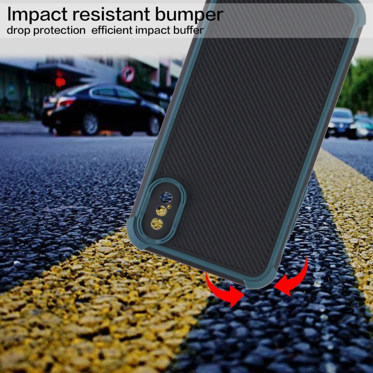 For iPhone X / XS Eagle Eye Armor Dual-color Shockproof TPU + PC Protective Case
