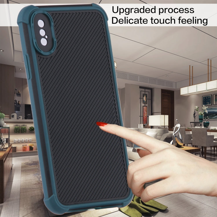 For iPhone X / XS Eagle Eye Armor Dual-color Shockproof TPU + PC Protective Case