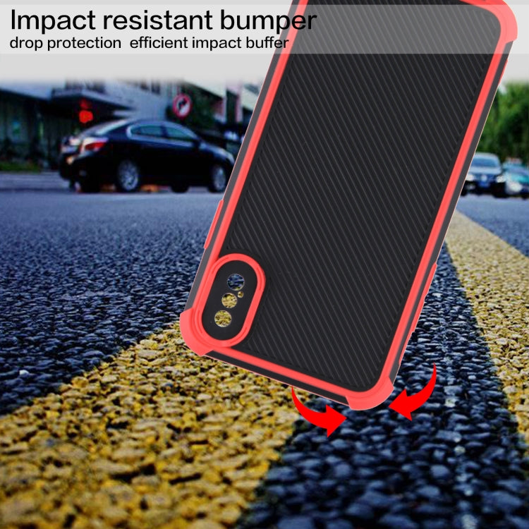 For iPhone X / XS Eagle Eye Armor Dual-color Shockproof TPU + PC Protective Case