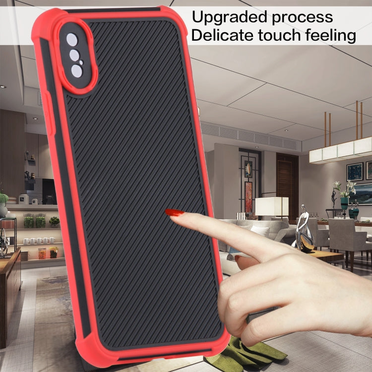 For iPhone X / XS Eagle Eye Armor Dual-color Shockproof TPU + PC Protective Case