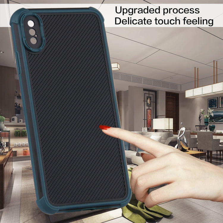 For iPhone XS Max Eagle Eye Armor Dual-color Shockproof TPU + PC Protective Case