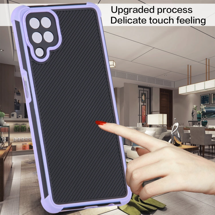 For Samsung Galaxy A12 Eagle Eye Armor Dual-color Shockproof TPU + PC Protective Case