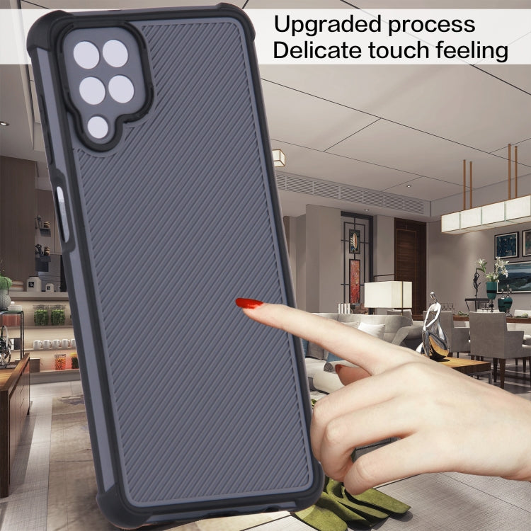 For Samsung Galaxy A12 Eagle Eye Armor Dual-color Shockproof TPU + PC Protective Case