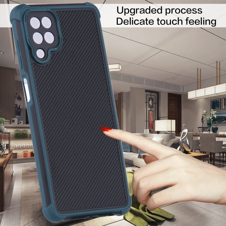 For Samsung Galaxy A12 Eagle Eye Armor Dual-color Shockproof TPU + PC Protective Case