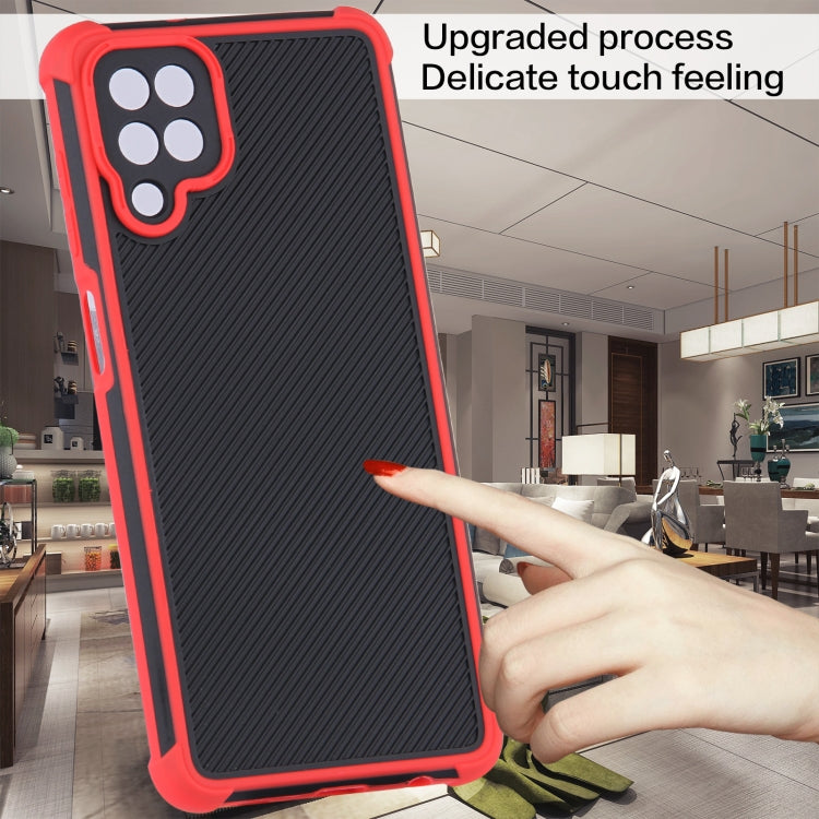 For Samsung Galaxy A12 Eagle Eye Armor Dual-color Shockproof TPU + PC Protective Case