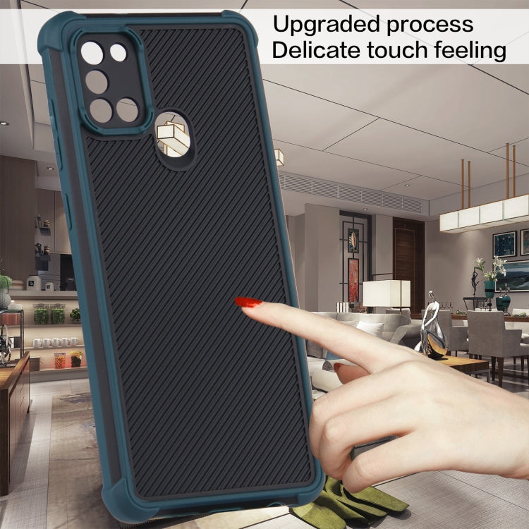 For Samsung Galaxy A21s Eagle Eye Armor Dual-color Shockproof TPU + PC Protective Case