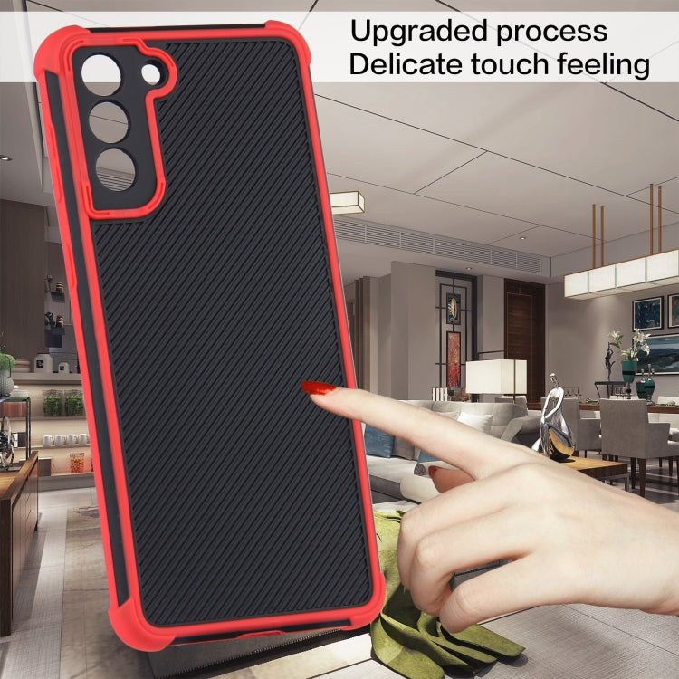 For Samsung Galaxy S21 FE Eagle Eye Armor Dual-color Shockproof TPU + PC Protective Case