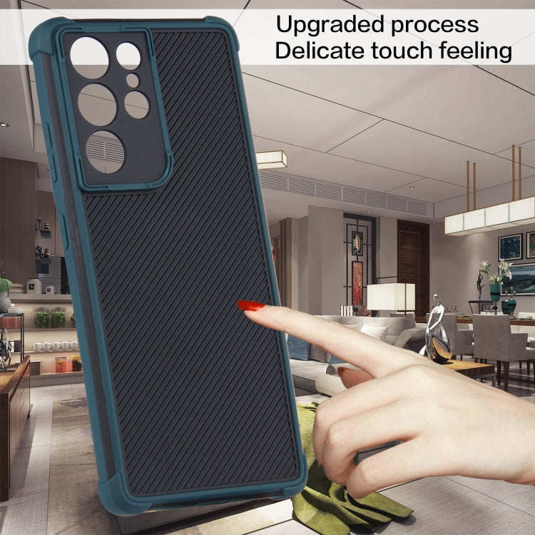 For Samsung Galaxy S21 Ultra 5G Eagle Eye Armor Dual-color Shockproof TPU + PC Protective Case