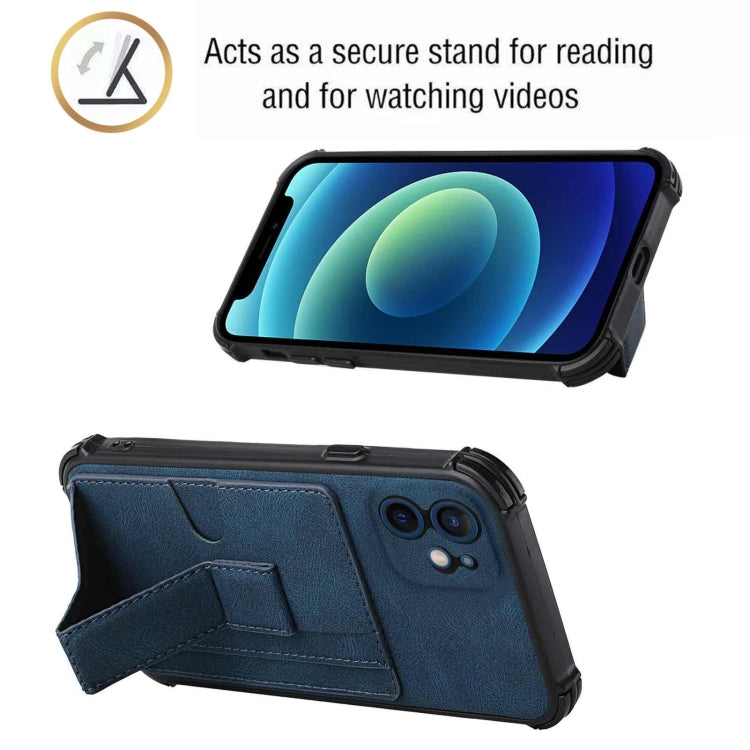 For iPhone 12 mini Dream PU+TPU Four-corner Shockproof Back Cover Case with Card Slots & Holder