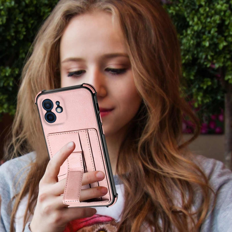 For iPhone 12 mini Dream PU+TPU Four-corner Shockproof Back Cover Case with Card Slots & Holder