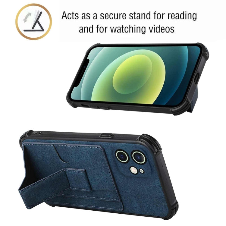 For iPhone 12 Dream PU+TPU Four-corner Shockproof Back Cover Case with Card Slots & Holder