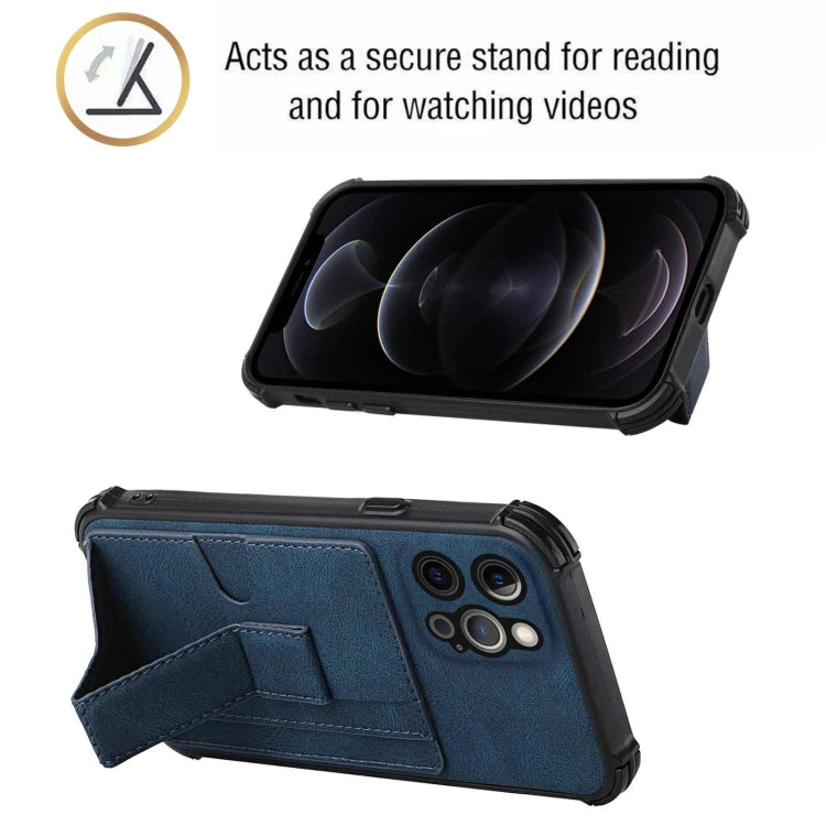 For iPhone 12 Pro Dream PU+TPU Four-corner Shockproof Back Cover Case with Card Slots & Holder