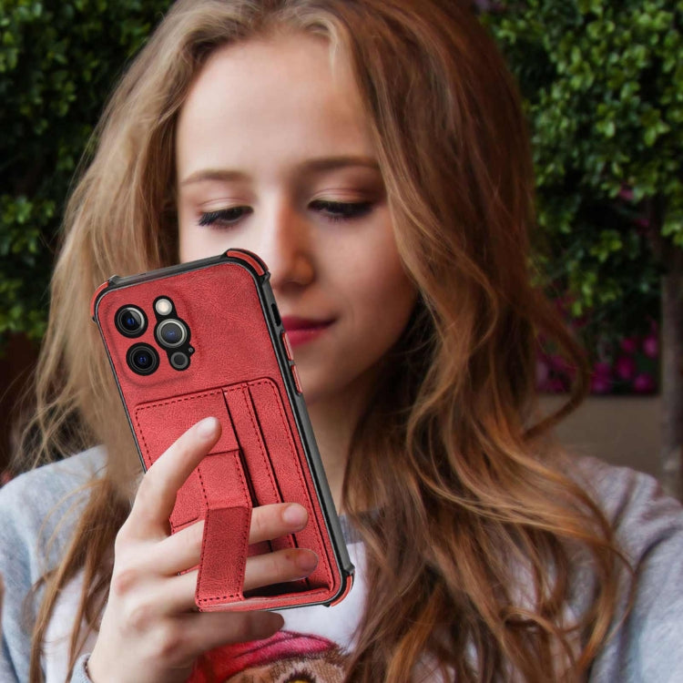 For iPhone 12 Pro Dream PU+TPU Four-corner Shockproof Back Cover Case with Card Slots & Holder