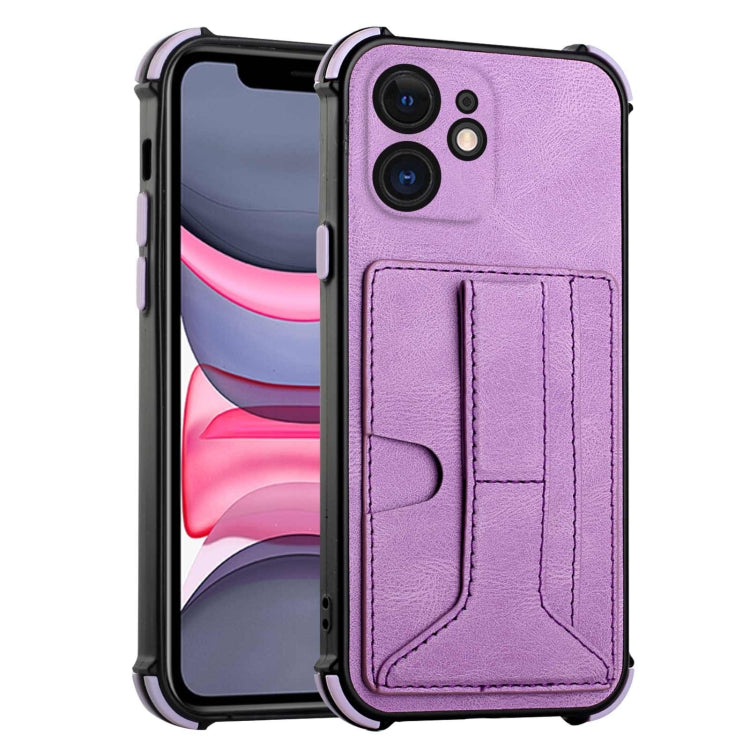 For iPhone 11 Dream PU+TPU Four-corner Shockproof Back Cover Case with Card Slots & Holder