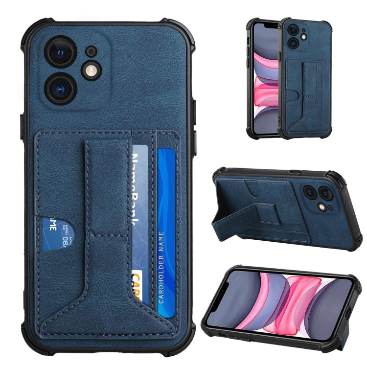 For iPhone 11 Dream PU+TPU Four-corner Shockproof Back Cover Case with Card Slots & Holder