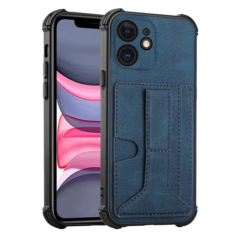 For iPhone 11 Dream PU+TPU Four-corner Shockproof Back Cover Case with Card Slots & Holder
