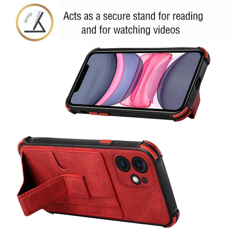 For iPhone 11 Dream PU+TPU Four-corner Shockproof Back Cover Case with Card Slots & Holder