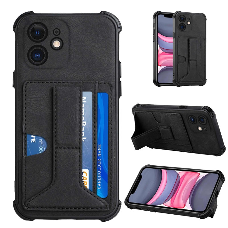 For iPhone 11 Dream PU+TPU Four-corner Shockproof Back Cover Case with Card Slots & Holder