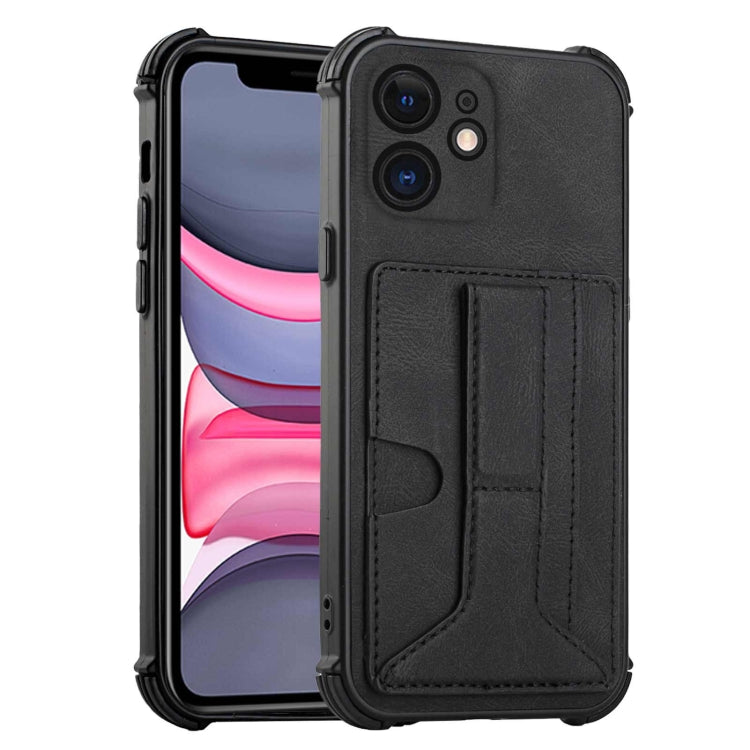 For iPhone 11 Dream PU+TPU Four-corner Shockproof Back Cover Case with Card Slots & Holder
