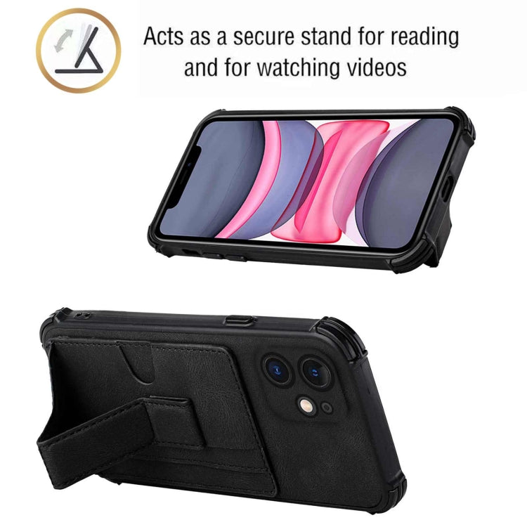 For iPhone 11 Dream PU+TPU Four-corner Shockproof Back Cover Case with Card Slots & Holder