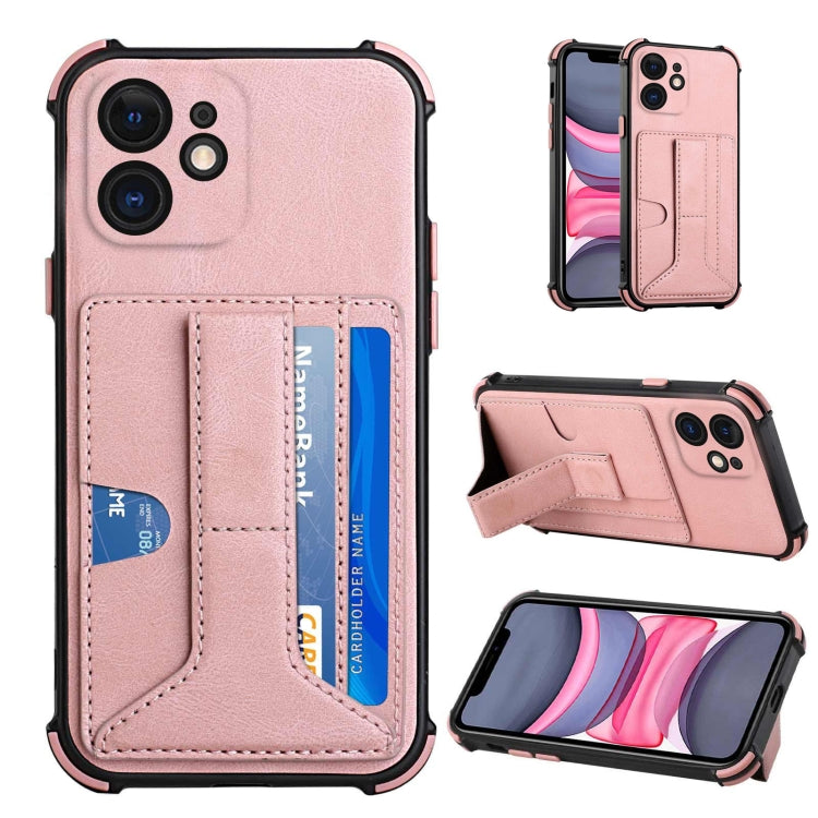 For iPhone 11 Dream PU+TPU Four-corner Shockproof Back Cover Case with Card Slots & Holder