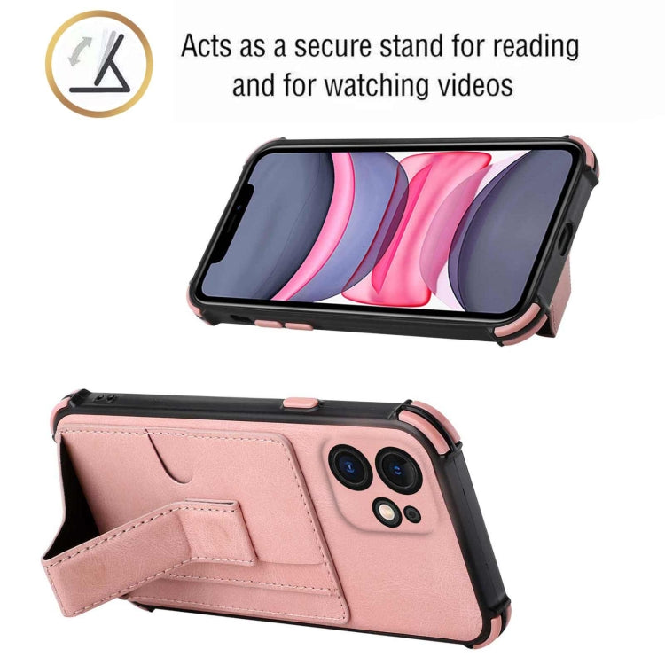 For iPhone 11 Dream PU+TPU Four-corner Shockproof Back Cover Case with Card Slots & Holder