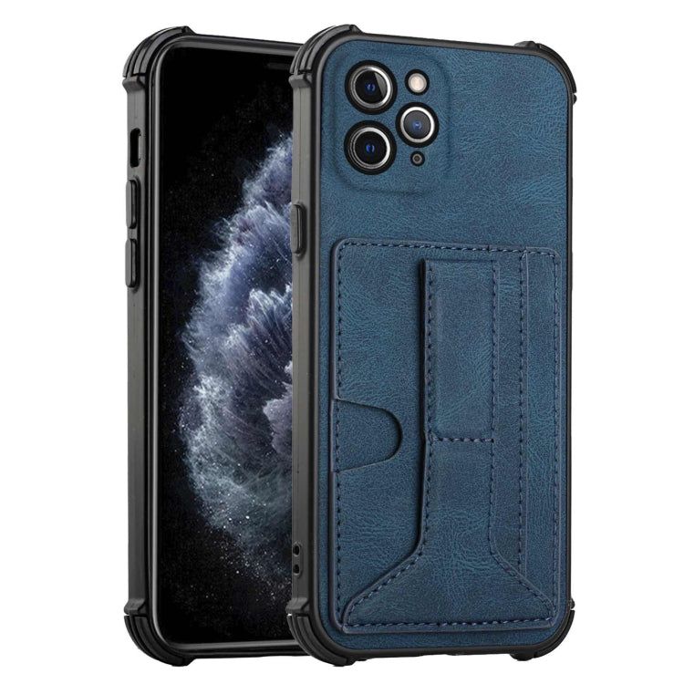 For iPhone 11 Pro Dream PU+TPU Four-corner Shockproof Back Cover Case with Card Slots & Holder