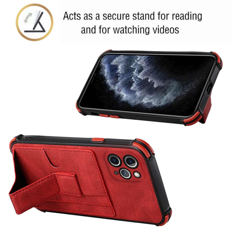 For iPhone 11 Pro Dream PU+TPU Four-corner Shockproof Back Cover Case with Card Slots & Holder