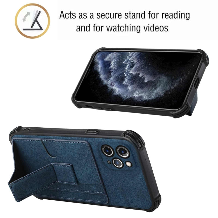 For iPhone 11 Pro Max Dream PU+TPU Four-corner Shockproof Back Cover Case with Card Slots & Holder