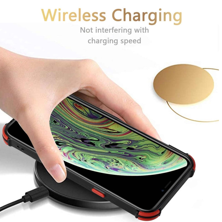 For iPhone XS Max Dream PU+TPU Four-corner Shockproof Back Cover Case with Card Slots & Holder