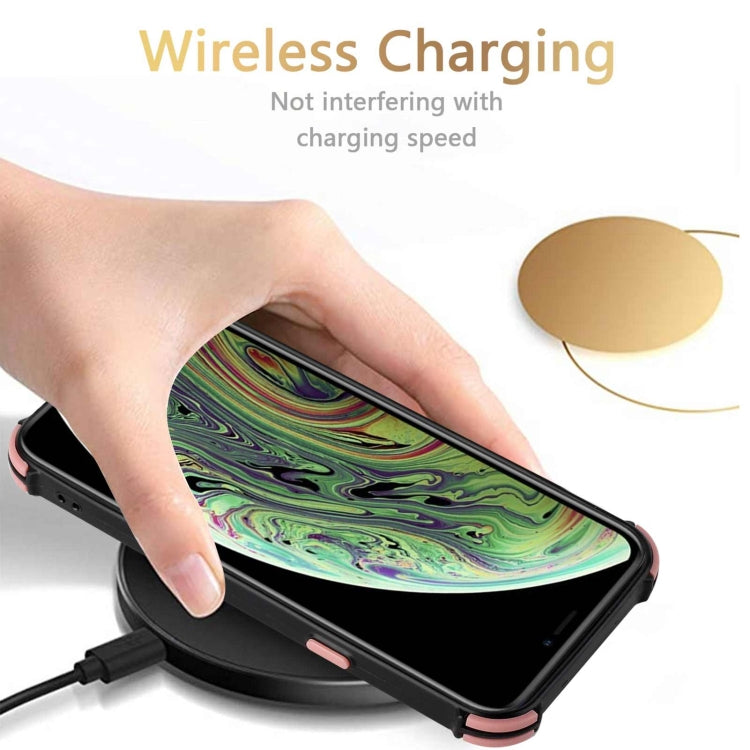 For iPhone XS Max Dream PU+TPU Four-corner Shockproof Back Cover Case with Card Slots & Holder