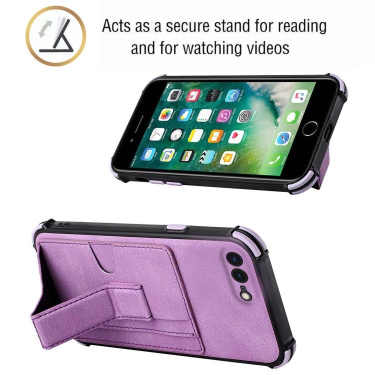 Dream PU+TPU Four-corner Shockproof Back Cover Case with Card Slots & Holder For iPhone 8 Plus / 7  Plus