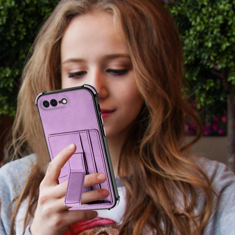 Dream PU+TPU Four-corner Shockproof Back Cover Case with Card Slots & Holder For iPhone 8 Plus / 7  Plus
