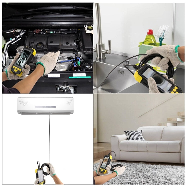Y19 8mm Single Lens Hand-held Hard-wire Endoscope with 4.3-inch IPS Color LCD Screen, Cable Length:3.5m(Yellow)