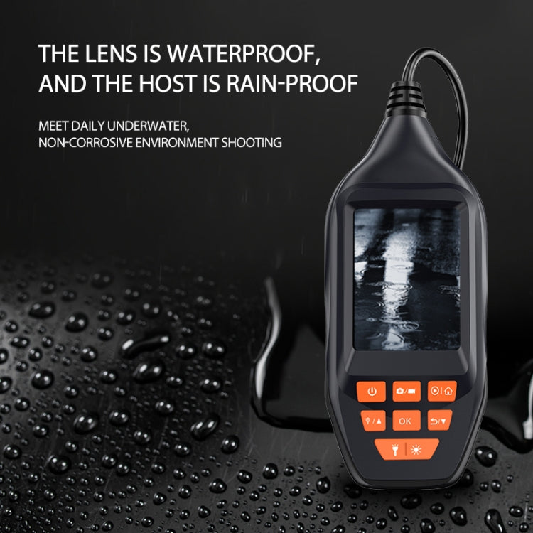 M30 720P 8mm Single Lens HD Industrial Digital Endoscope with 3.0 inch TFT Screen, Cable Length:10m Hard Cable(Black)