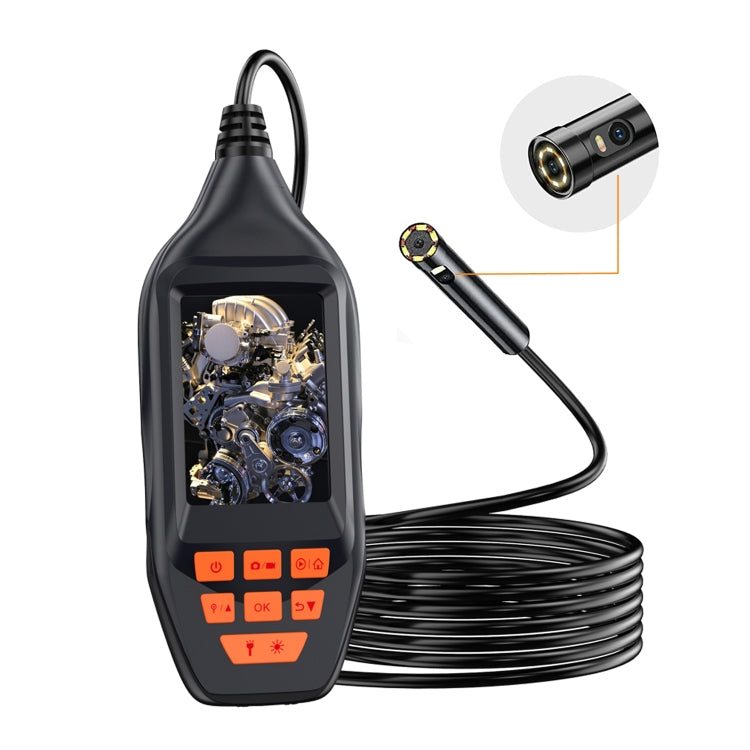 M30 1080P 8mm Dual Lens HD Industrial Digital Endoscope with 3.0 inch TFT Screen, Cable Length:1m Hard Cable(Black)